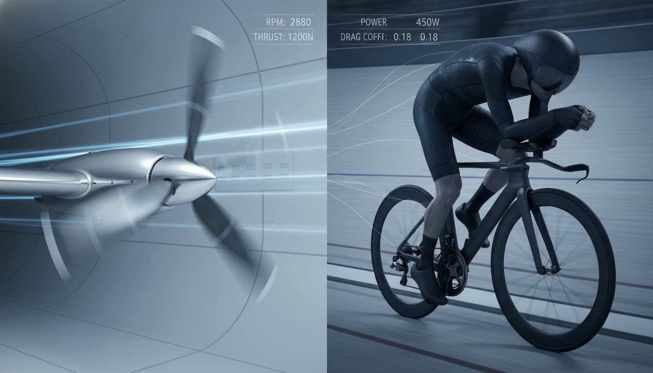 comparatif-performances-helices-avions-legers-et-optimisation-cycliste